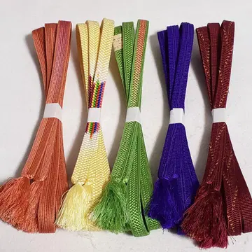 (0630) 허리띠 5점 묶음 판매 오비끈 기모노 일본 의류 잡화