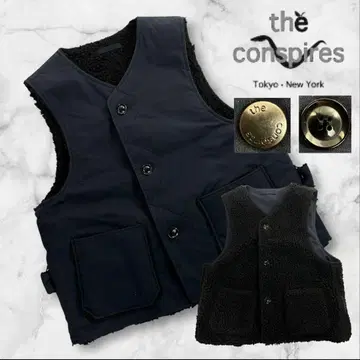 새상품급 the conspires 리버서블 베스트 보아 베스트 사이즈 M
