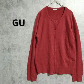 지유 긴팔 니트 가디건 버튼 유넥 겉옷 하이 게이지 XL