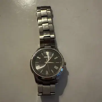 SEIKO 아날로그 시계 블랙