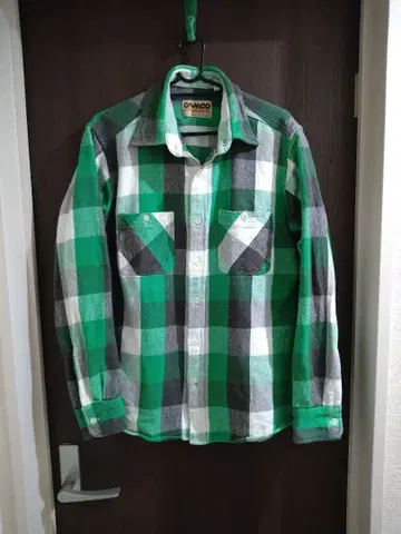 CAMCO 카무코 블록 체크 헤비 좋은 배색 레어 컬러 M