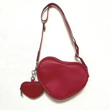 merry jenny 더블 하트 숄더백 레드