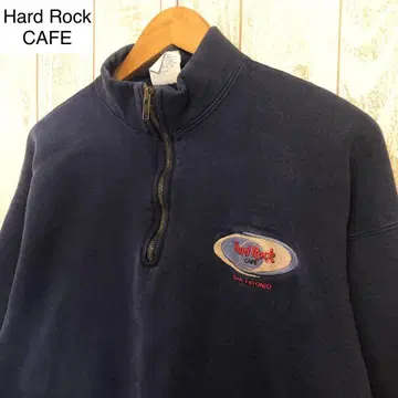 Hard Rock Cafe 하드 록 카페 하프 지퍼 맨투맨 자수