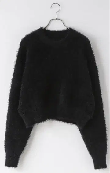 [미사용 새상품] 로리즈팜 샤기 풀오버 LS 블랙