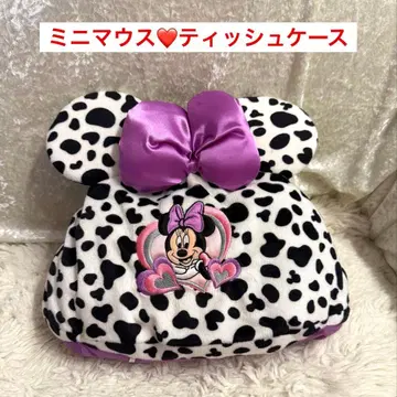 미사용 미니 마우스 달마시안 패턴 티슈 케이스 디즈니 리조트