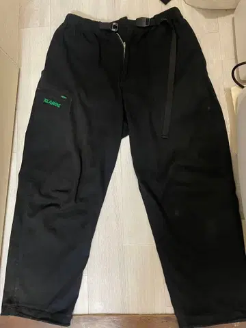 XLARGE 블랙 와이드 팬츠