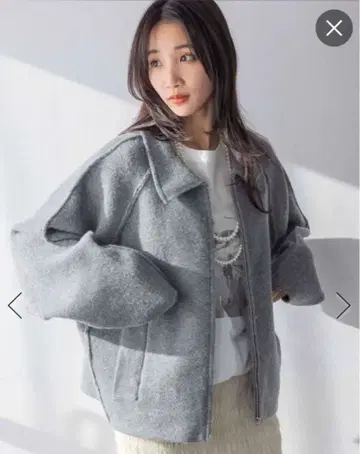 LOWRYSFARM 칼라 ZIP 블루종 그레이 F 사이즈