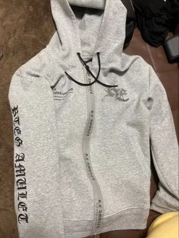 KTEG AMULET 풀 집업 후드티 그레이