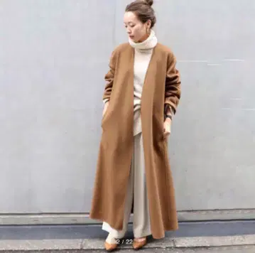 플라주 해밀턴 노카라 코트 plage M 브라운 울