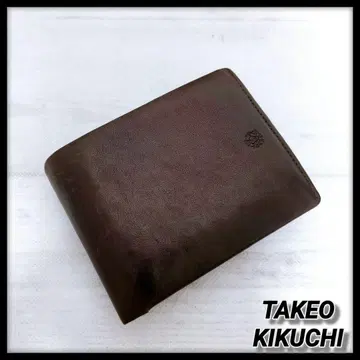 TAKEO KIKUCHI 다케오 키쿠치 이단 접이식 가죽 빈티지 지갑