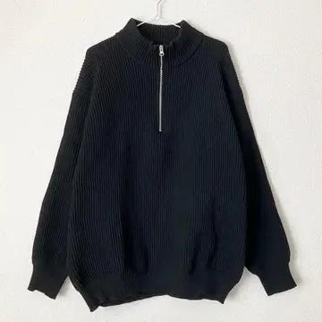 FREAK'S STORE 립 니트 하프 지퍼 풀오버