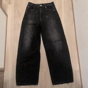 ZARA 블랙 와이드 레그 데님 EUR 32