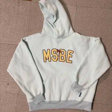 MSBE 로고 자수 후드티 라이트 블루