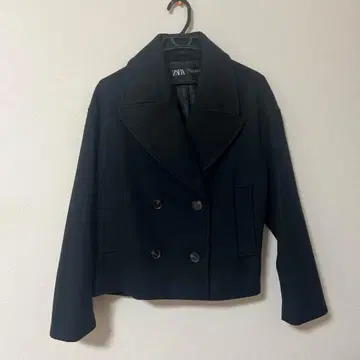 ZARA 블랙 피 코트 S