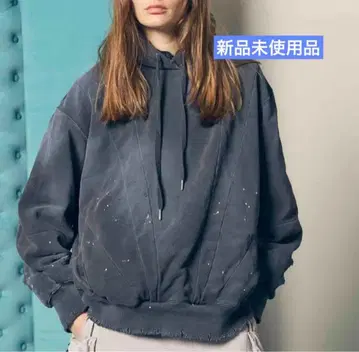 MAISONSPECIAL 데미지 후디 / 차콜 / 미사용 새상품