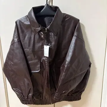 새상품 GRL 옷깃 2way 오버 사이즈 가죽 블루종 ze863