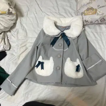 Amavel 고양이 모티브 그레이 자켓