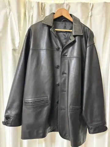 BEAMS 블랙 가죽 자켓 M