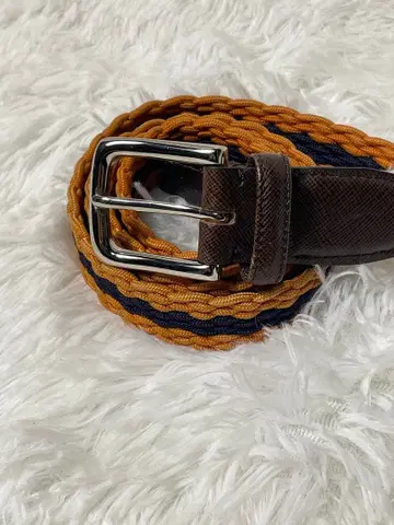 green label relaxing 메쉬 벨트 브라운 x 네이비