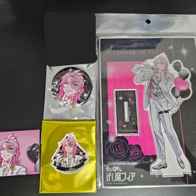 악입문 마피아 클럽 바빌 팝업 아리스 아크릴스탠드 캔뱃지 스티커 카드