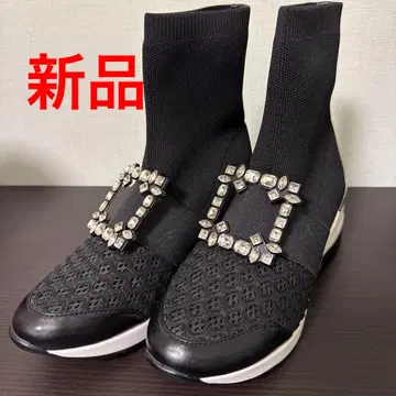 가격 인하 가능 [ EVOL ] 니트 비쥬 숏 스니커즈 부츠 새상품