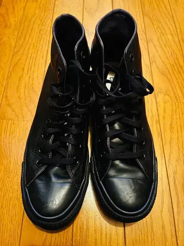 컨버스 올스타 하이 가죽 블랙 모노크롬 27cm