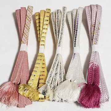 (0634) 허리띠 5점 묶음 판매 오비끈 기모노 일본 의류 잡화