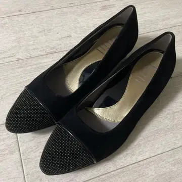 핏핏 스웨이드 펌프스 컴포트 슈즈 라메 23cm