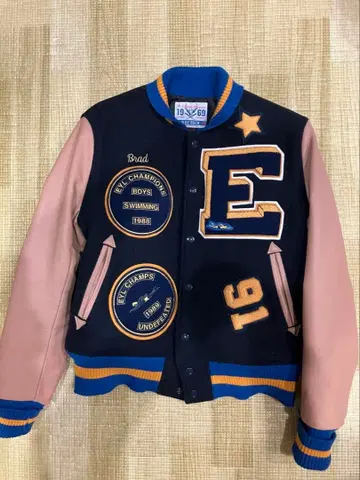 BLUE BUCK 바시티 자켓 M 네이비