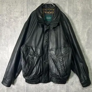 고급 양가죽 레더 자켓 안감 올 패턴 블랙 A2 부드러운 어깨 패드 없음