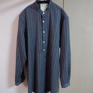 DIGAWEL 울 스트라이프 긴팔 셔츠