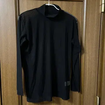 도쿄 블라우스 튤 하이넥 긴팔 상의 블랙