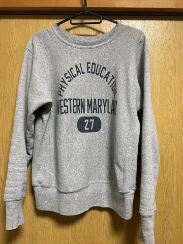 챔피온 리버스 위브 빨간색 택 복각 스며드는 듯한 그레이