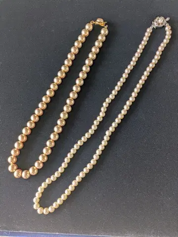 액세서리 골드 펄, 펄 목걸이 2세트 미사용!