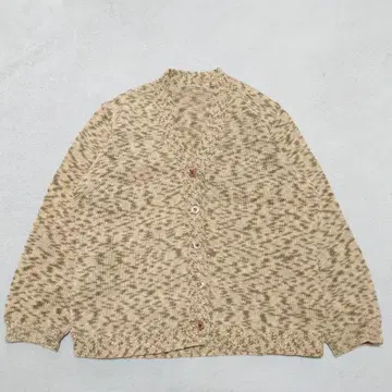 B2-4160 가디건 니트 V넥 특징적인 무늬 캐주얼