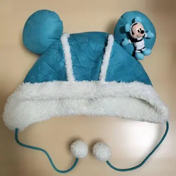 미키 스카이블루 무스탕 팬 캡