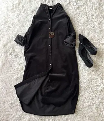 새상품급 어반 리서치 도어스 코듀로이 롱 원피스 블랙