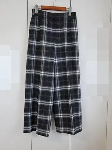새상품급 네미카/레리안 타탄 체크 와이드 팬츠/울 size 1