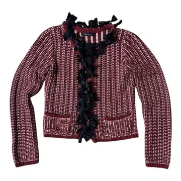 ketty 프릴 달린 긴팔 니트 가디건