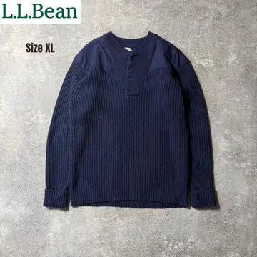 00s L.L.Bean 구제 의류 네이비 리브 스웨터 XL y2k