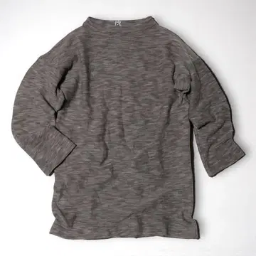 새상품급 3 45R 융모 튜닉 울 니트 스웨터 그레이 45rpm