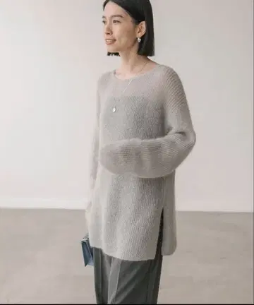 RIVE DROITE 글리터 모헤어 니트