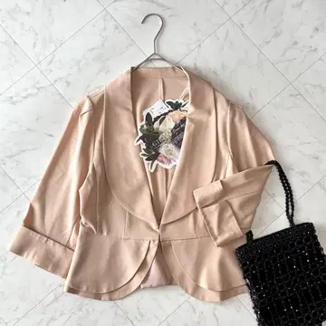 택 포함 걸 GIRL 테일러드 자켓 백리본 L 핑크