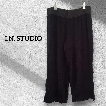 1점 한정 I.N. STUDIO 와이드 팬츠 블랙 하의 루즈핏
