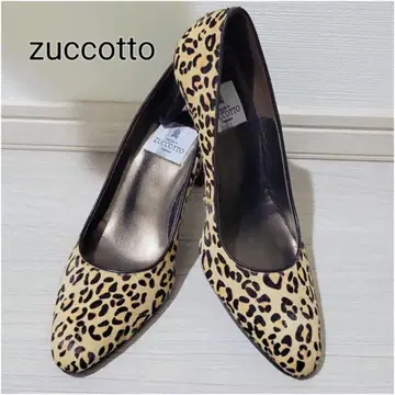 미사용 간이 침대 레오파드 무늬 레오파드 송치 펌프스 힐 일본제 25