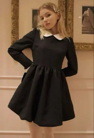 에피누 epine 벌룬 자카드 원피스 S 사이즈