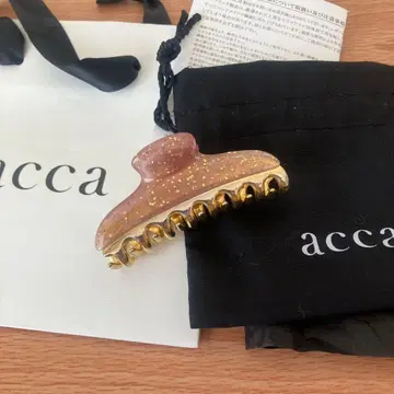 acca 헤어 클립 라메 베이지 M 사이즈