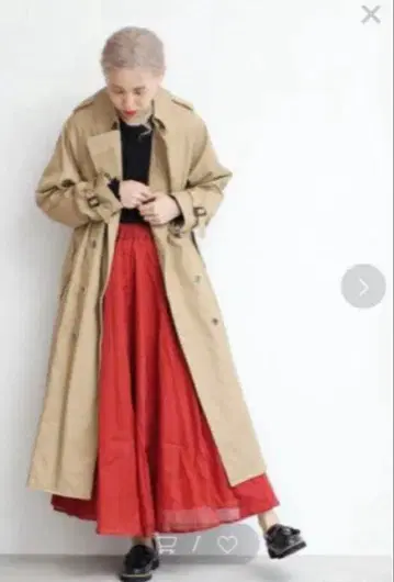 롱 트렌치코트 노트에 실론 라이너 포함