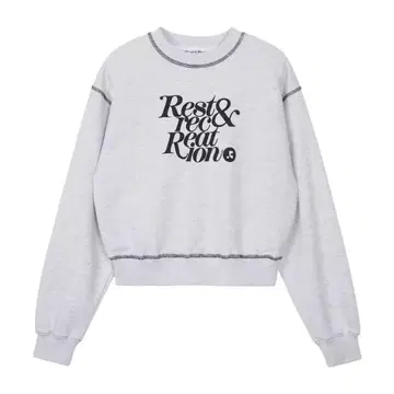 Rest & Reaction 프린트 맨투맨 그레이