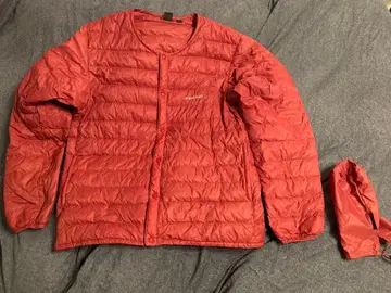 mont-bell L 빨간색 다운 자켓 수납 봉투 포함